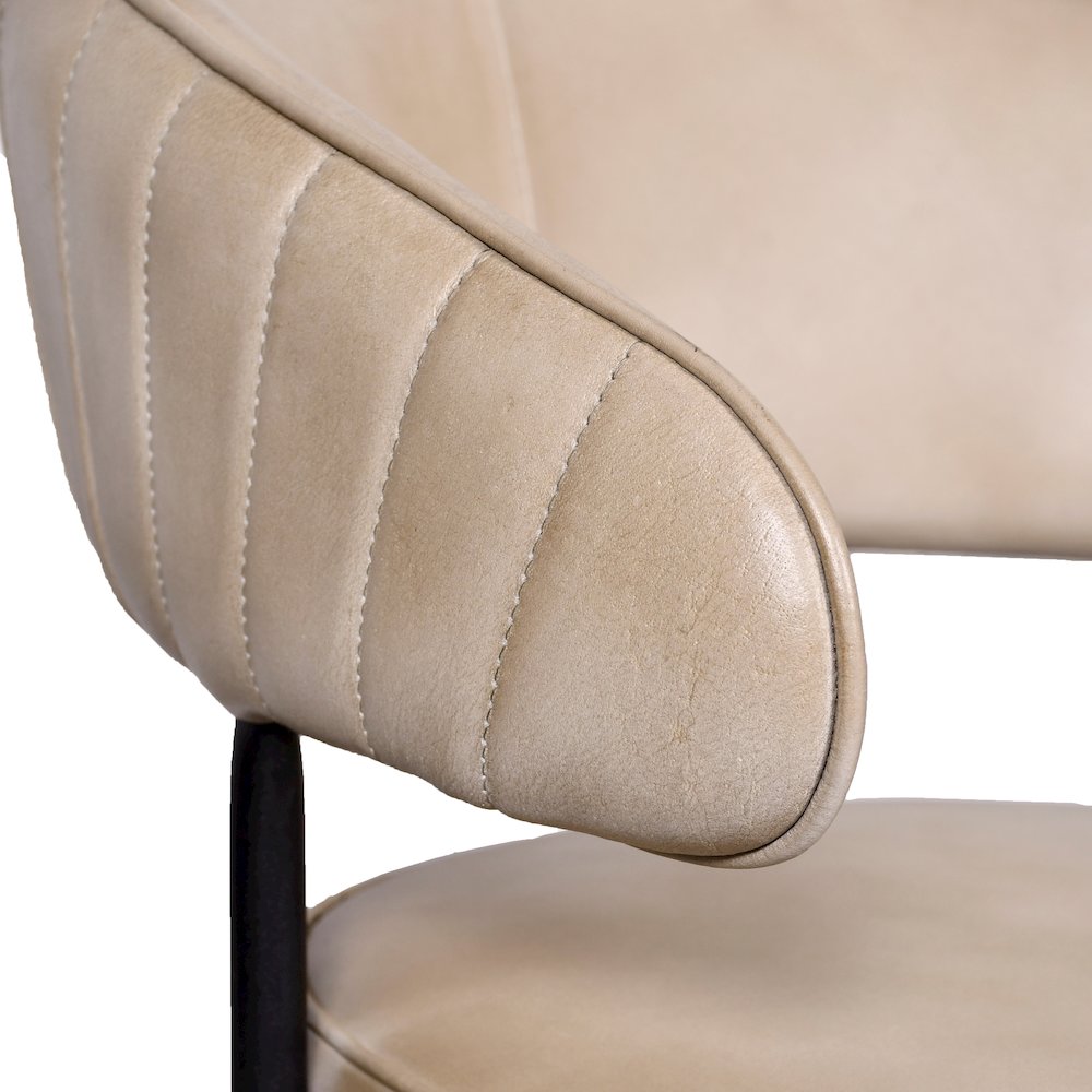 Barrett Genuine Leather Counter Chair in Stone. Picture 4