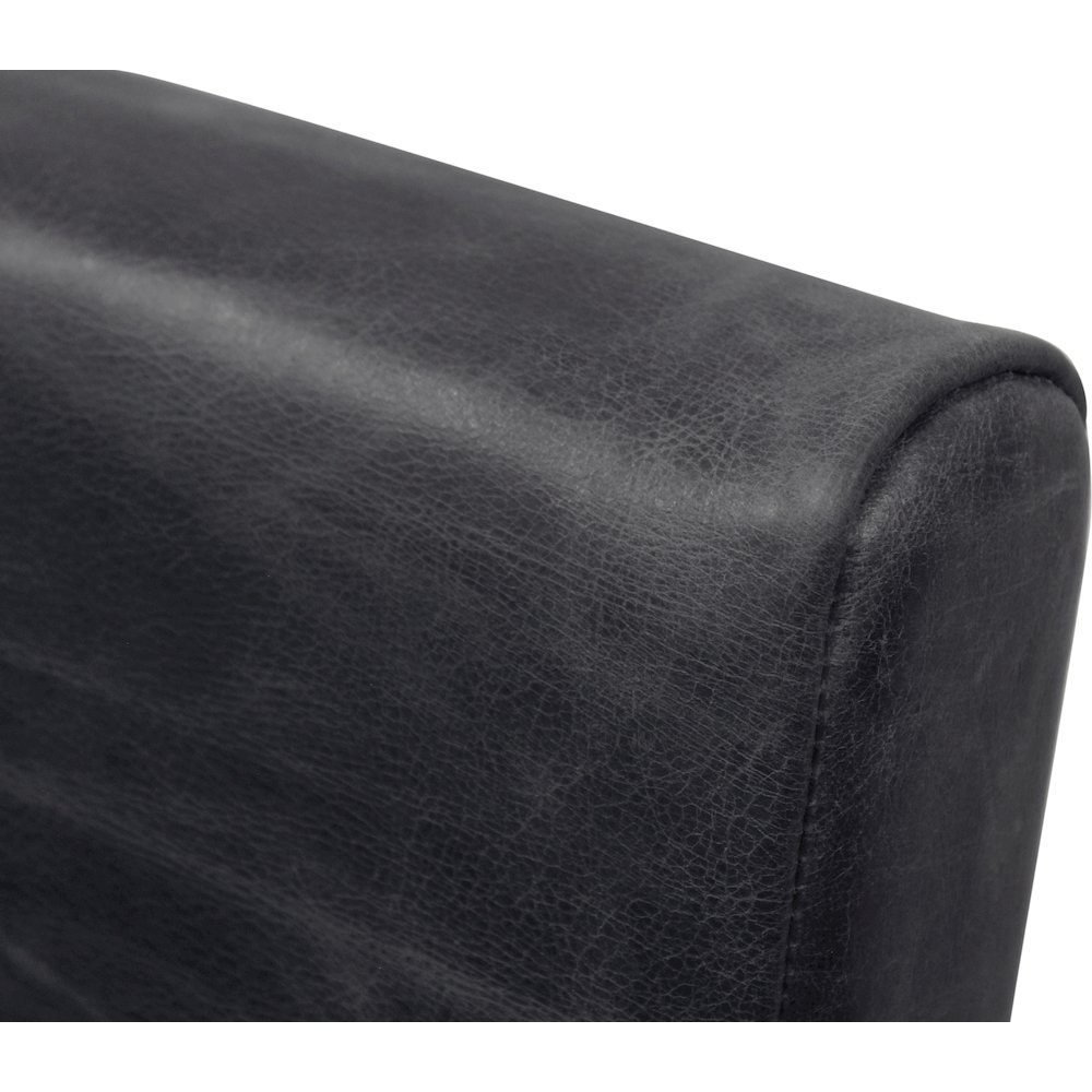 Wendy Arm Chair in Antique Black Leather 2-Piece Set. Picture 6