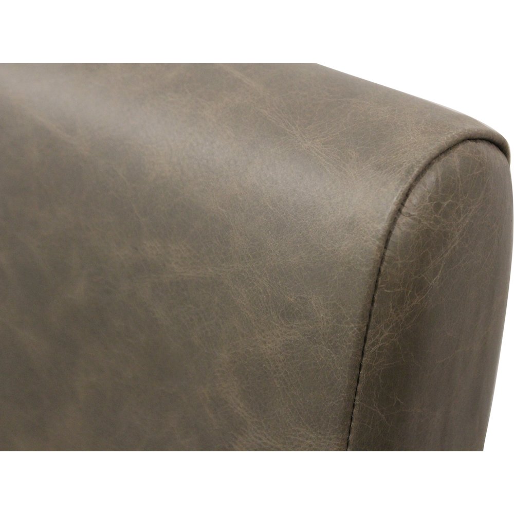 Wendy Arm Chair in Gray Leather 2-Piece Set. Picture 6