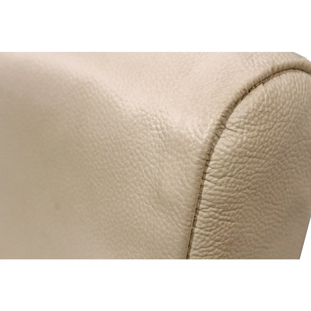Wendy Arm Chair in Ivory Leather 2-Piece Set. Picture 7