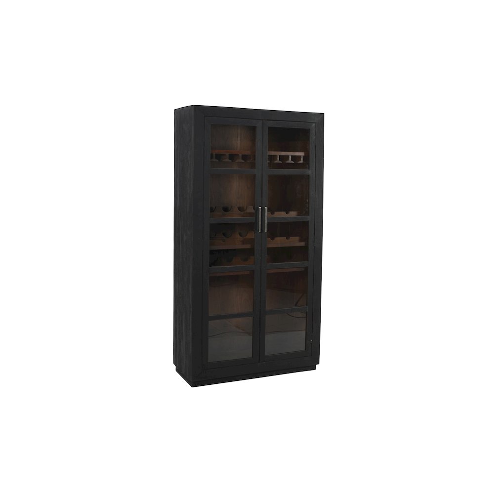 Fernious Tall Wine Cabinet in Dark Gray. Picture 6