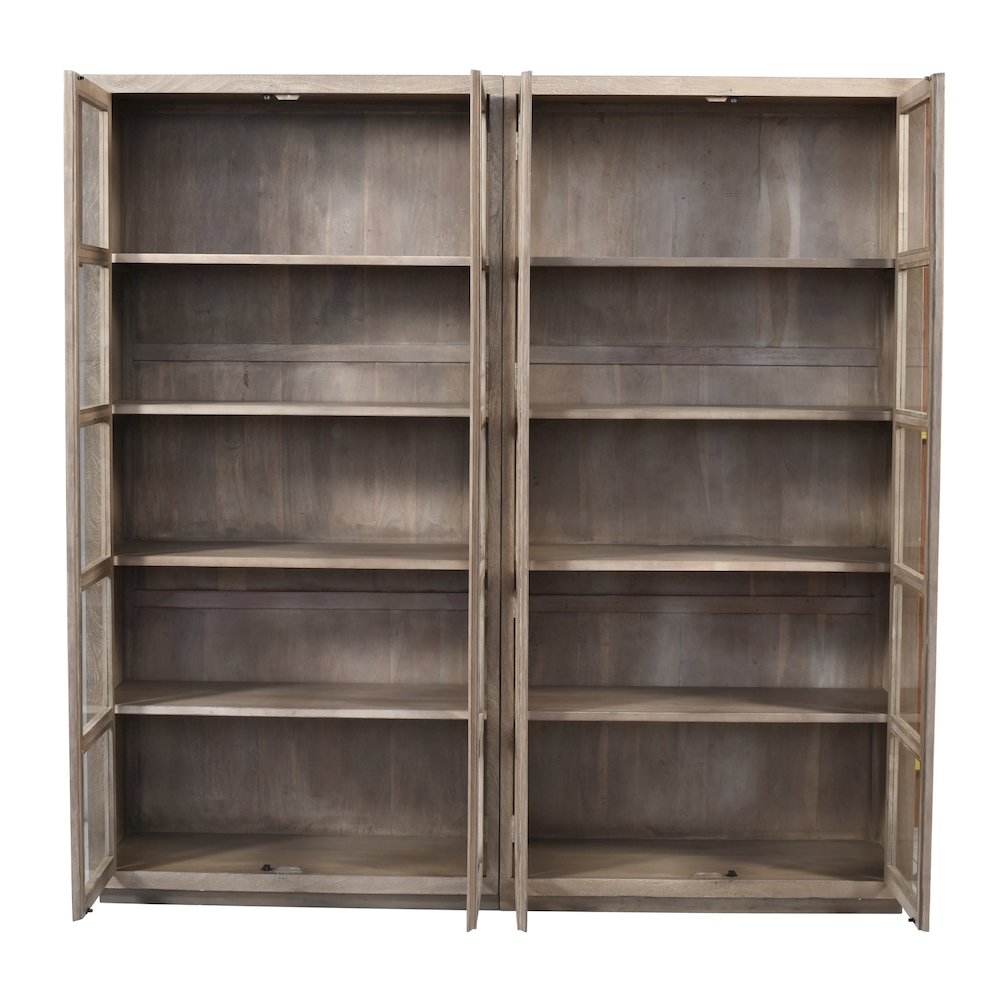 Argyle Bookcase in Light Ash Ivory Reclaimed Wood. Picture 4