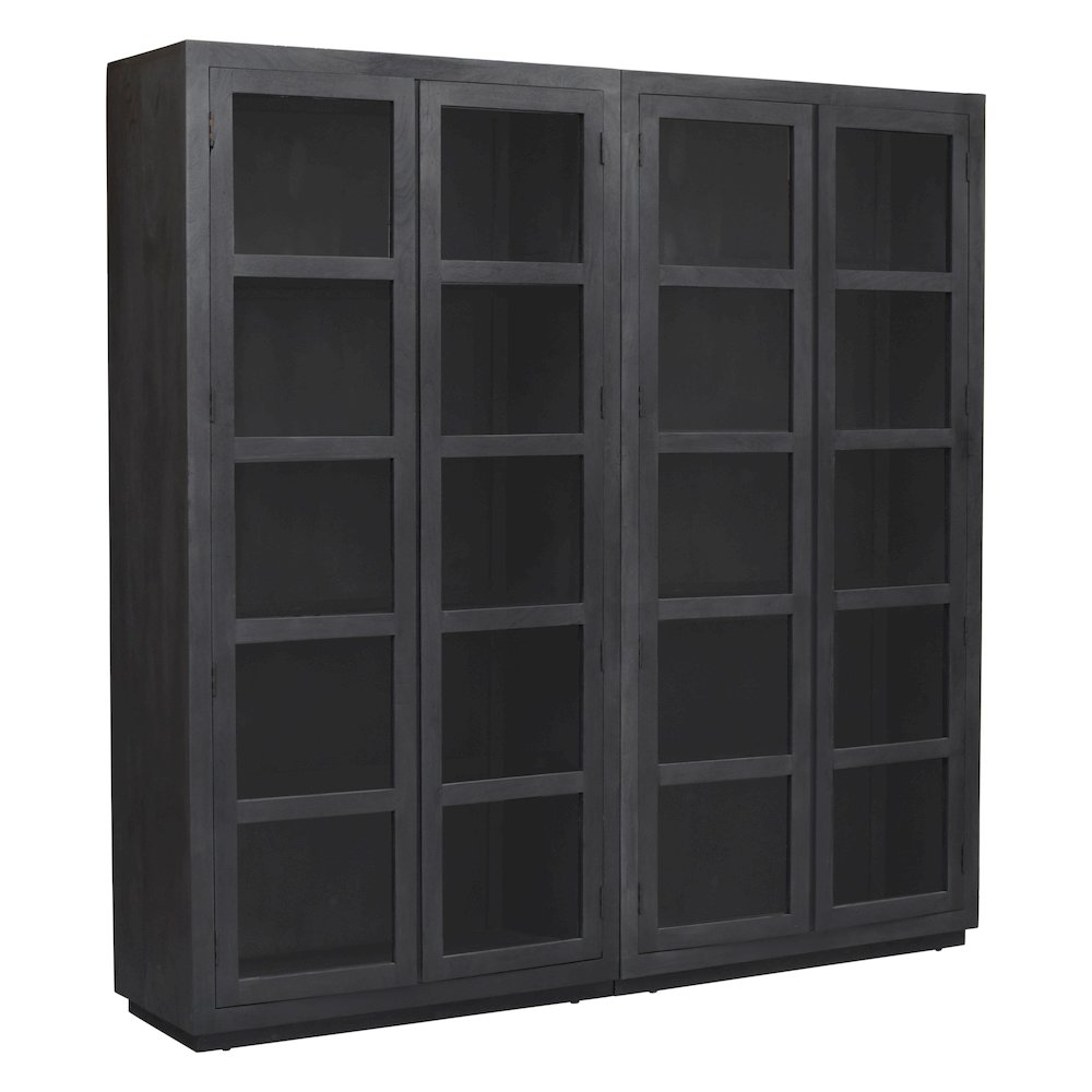 Argyle Bookcase in Graphite Black Reclaimed Wood. Picture 3