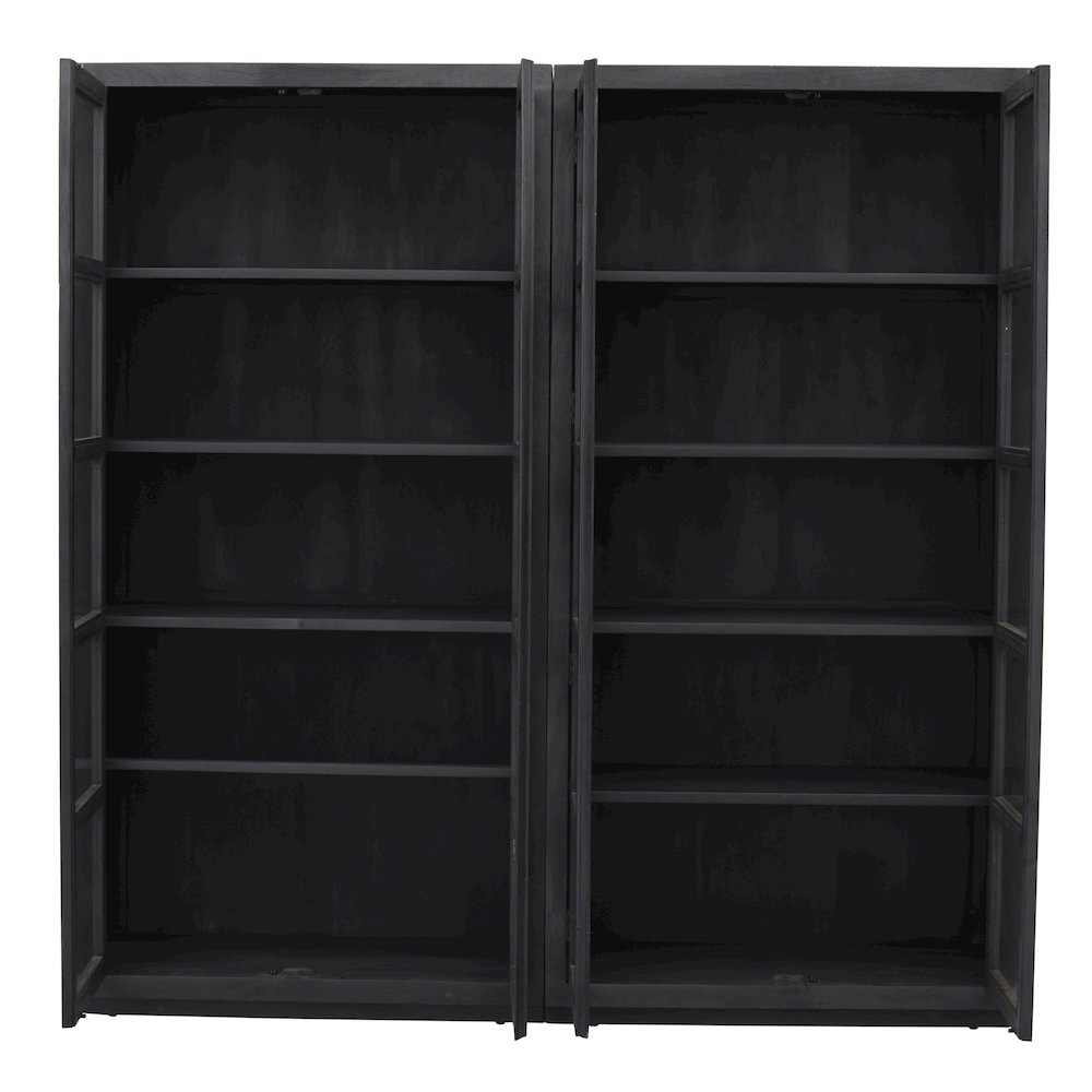 Argyle Bookcase in Graphite Black Reclaimed Wood. Picture 5