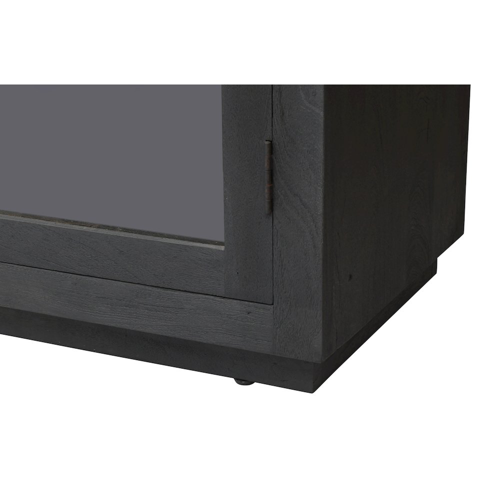 Argyle Bookcase in Graphite Black Reclaimed Wood. Picture 6