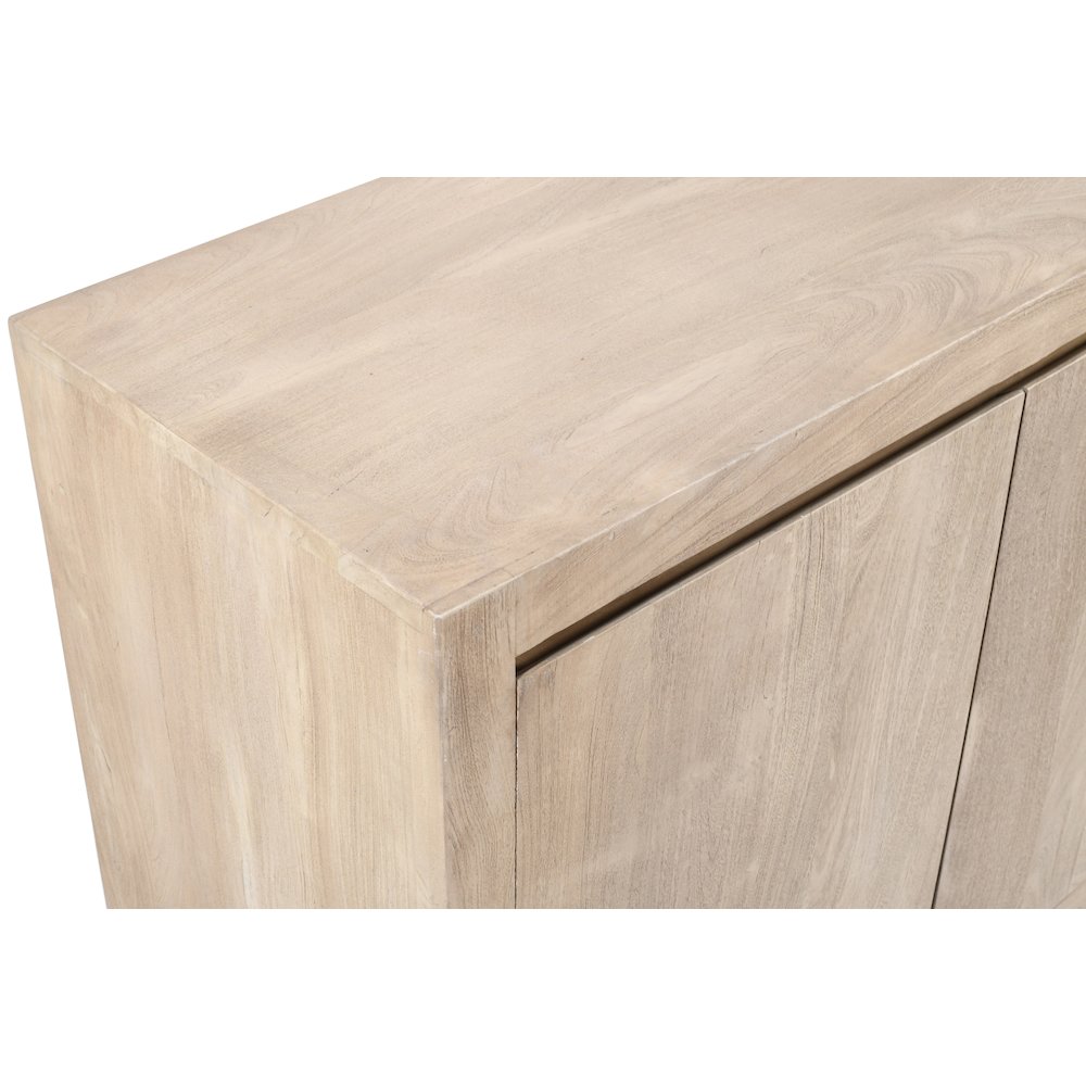Argyle 4-Door Sideboard in Light Ash Ivory Reclaimed Wood. Picture 4