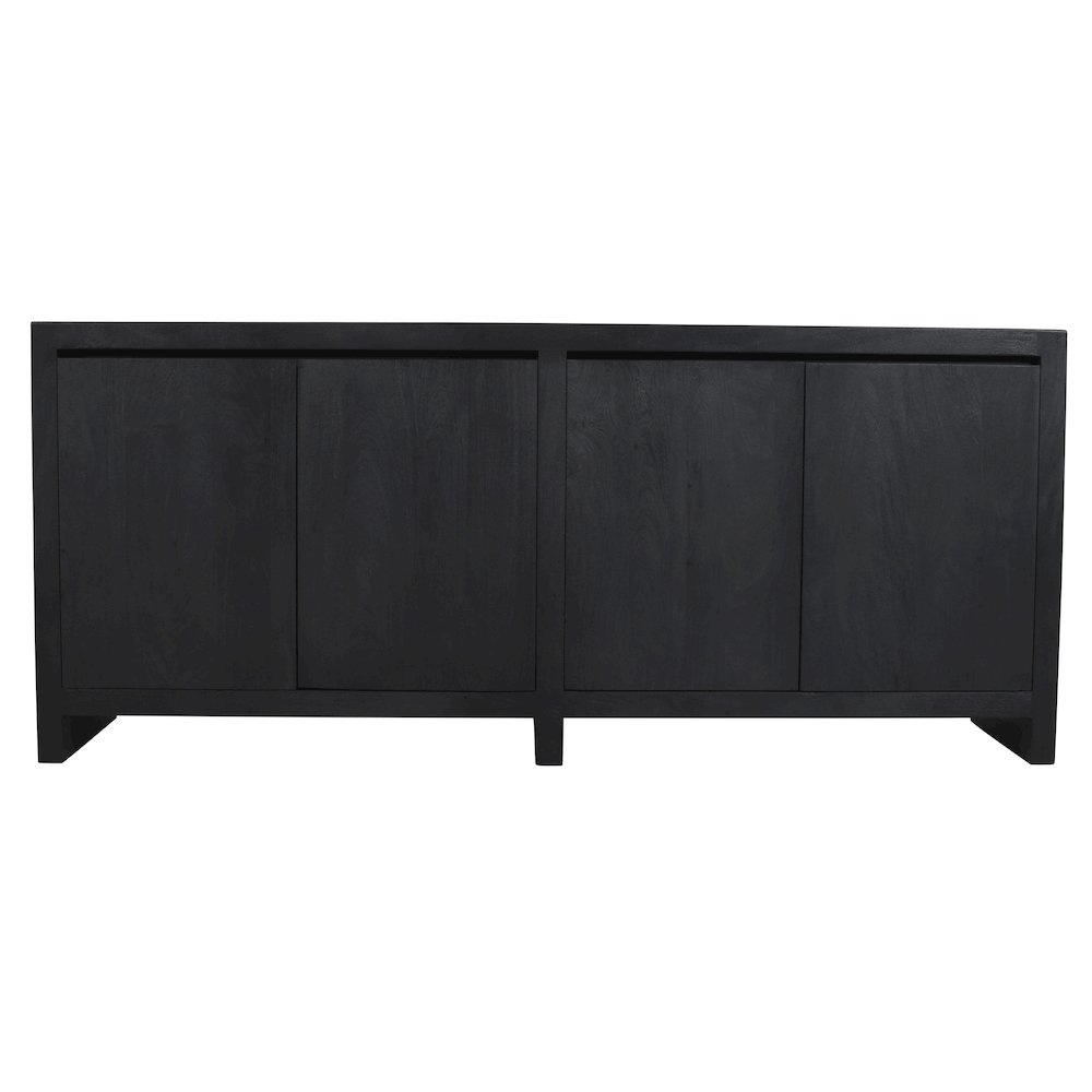 Argyle 4-Door Sideboard in Graphite Black Reclaimed Wood. Picture 1