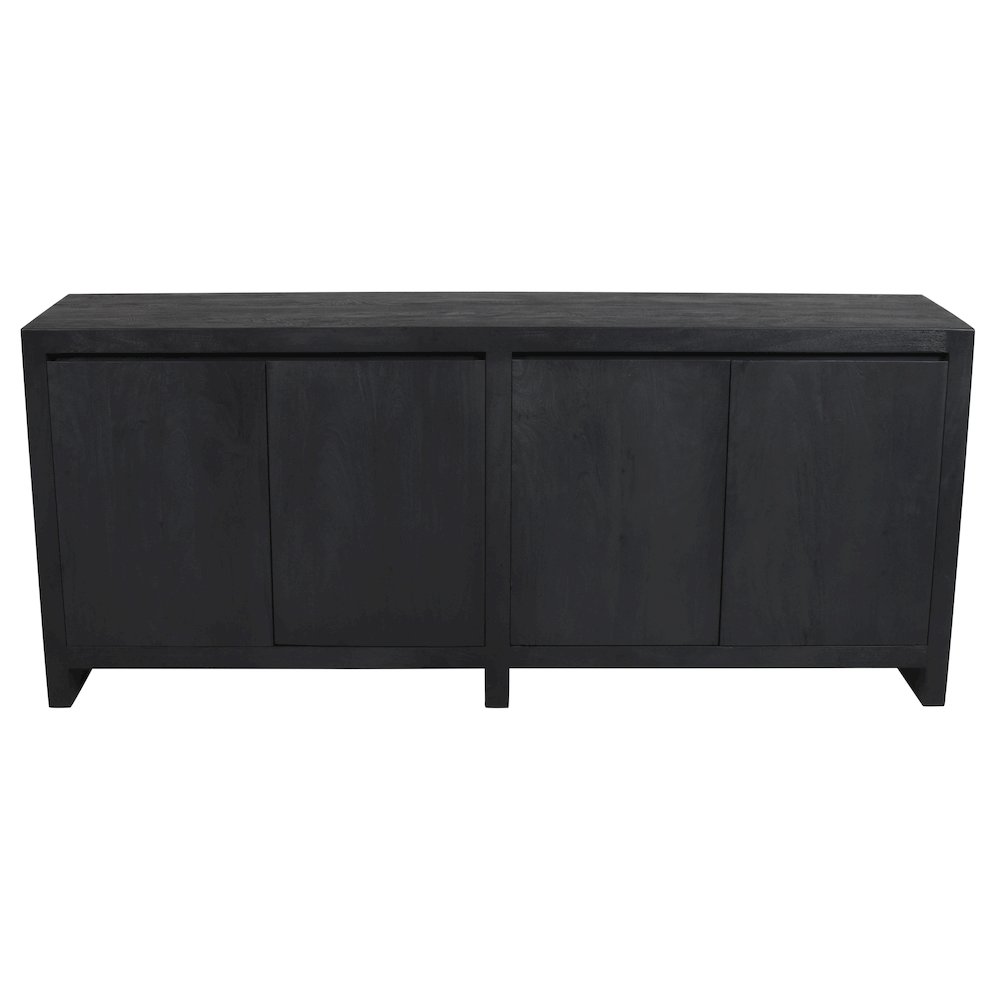 Argyle 4-Door Sideboard in Graphite Black Reclaimed Wood. Picture 2