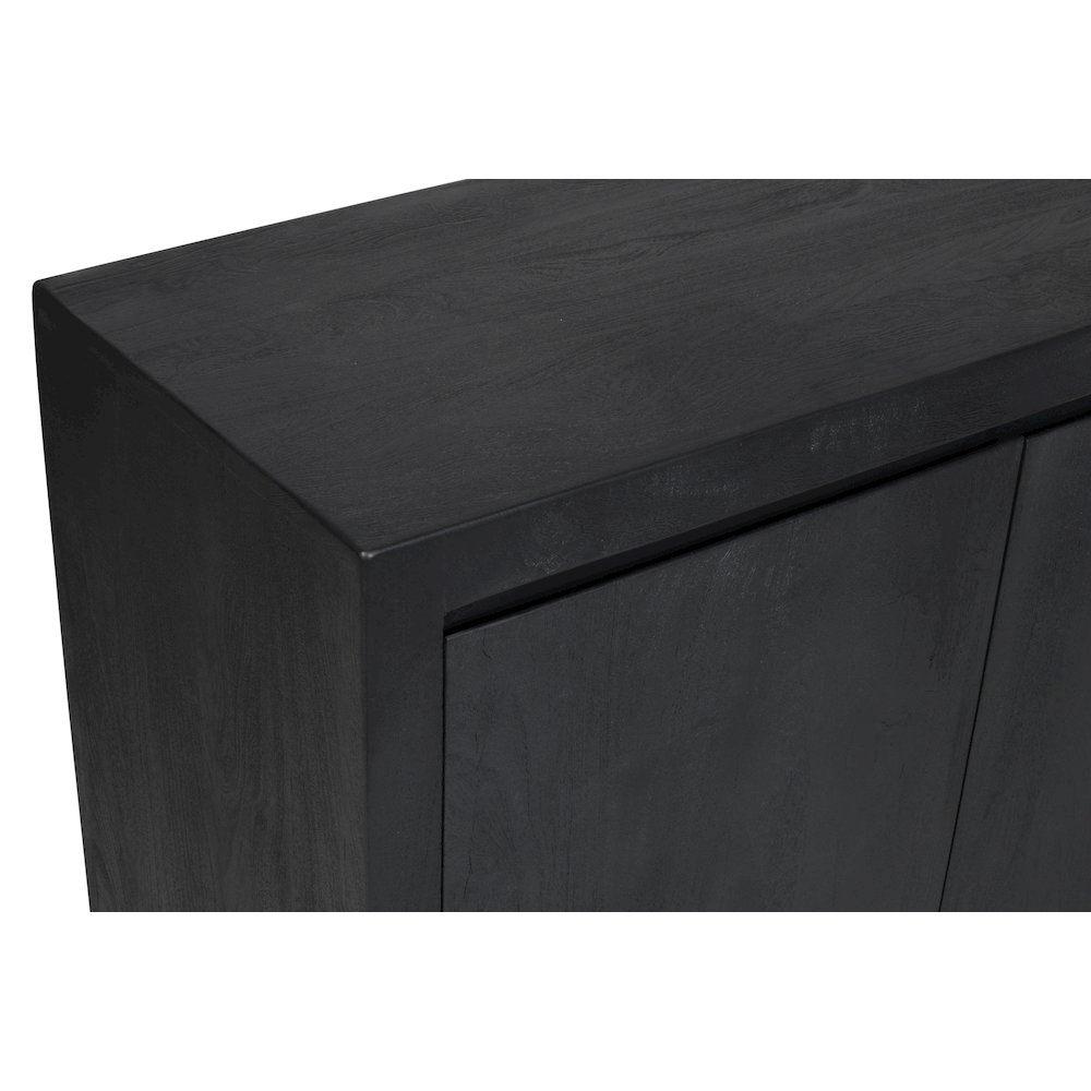 Argyle 4-Door Sideboard in Graphite Black Reclaimed Wood. Picture 5