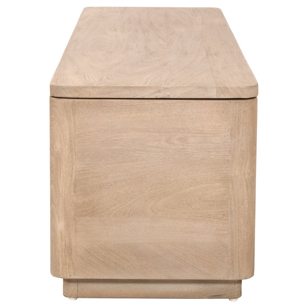 Argyle Storage Bench in Light Ash Ivory Reclaimed Wood. Picture 8