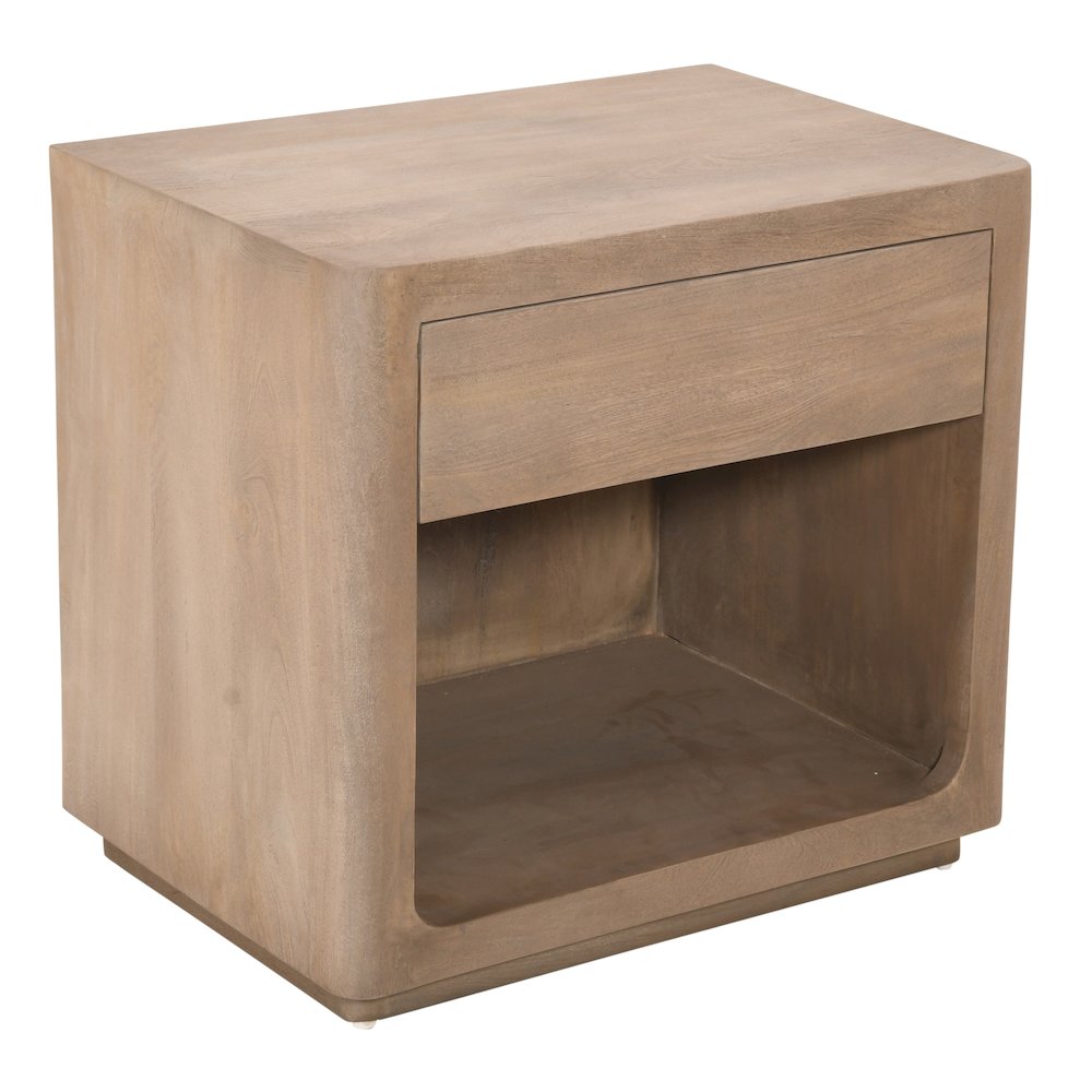 Argyle Nightstand in Light Ash Ivory Reclaimed Wood. Picture 3