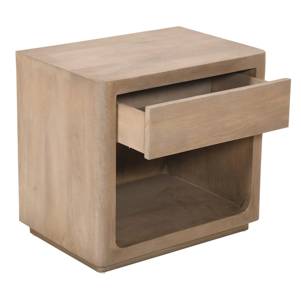 Argyle Nightstand in Light Ash Ivory Reclaimed Wood. Picture 4