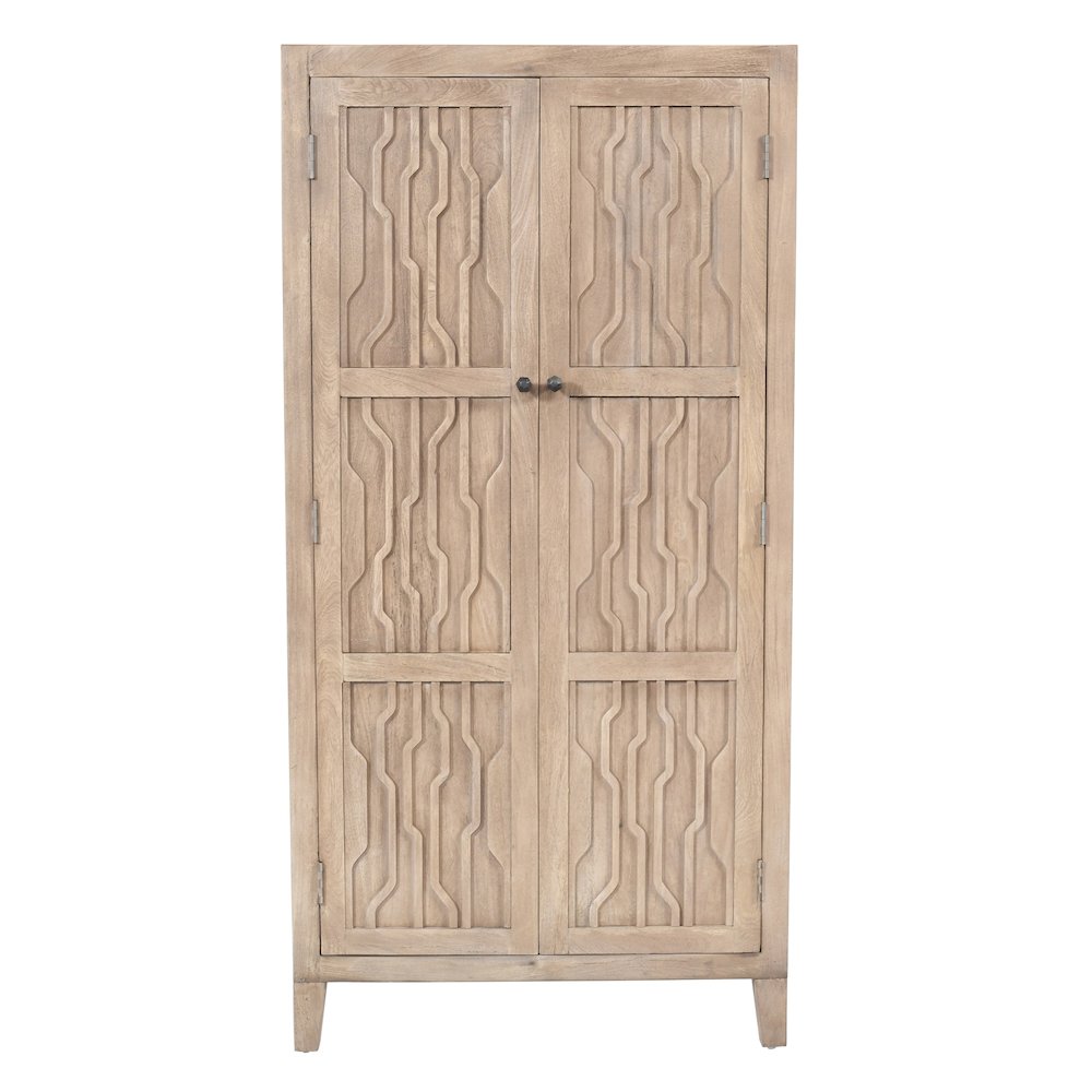 Orchard Tall Cabinet in Light Ash Ivory Reclaimed Wood. Picture 1