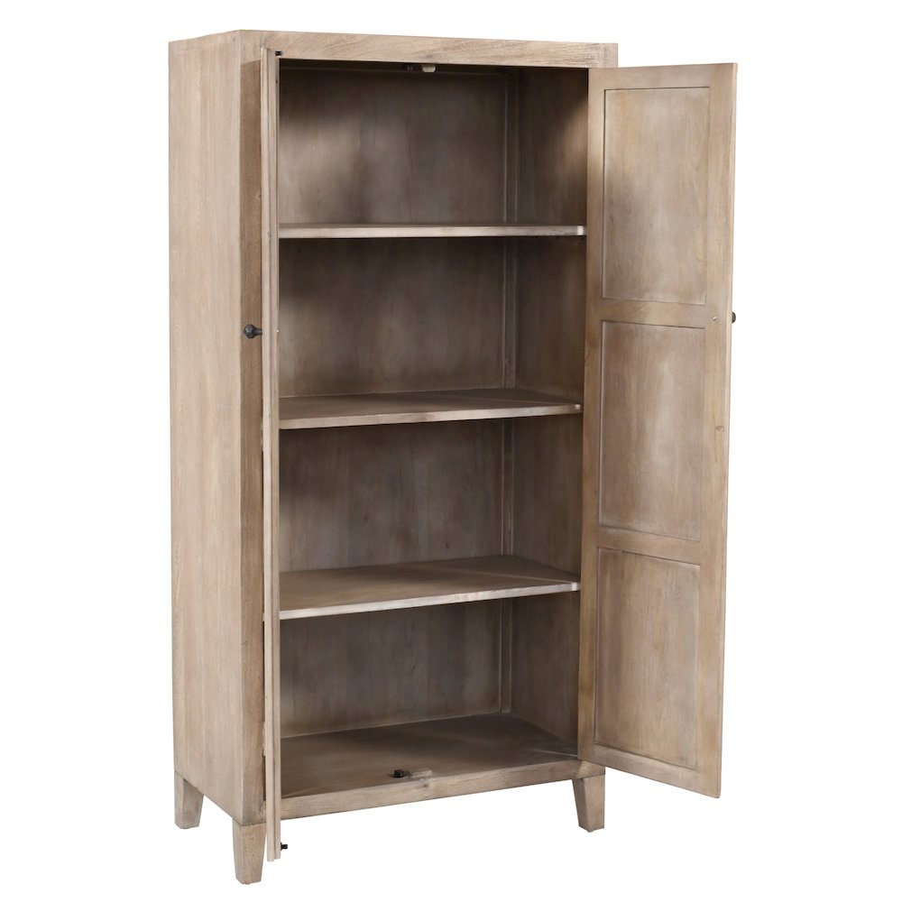 Orchard Tall Cabinet in Light Ash Ivory Reclaimed Wood. Picture 3