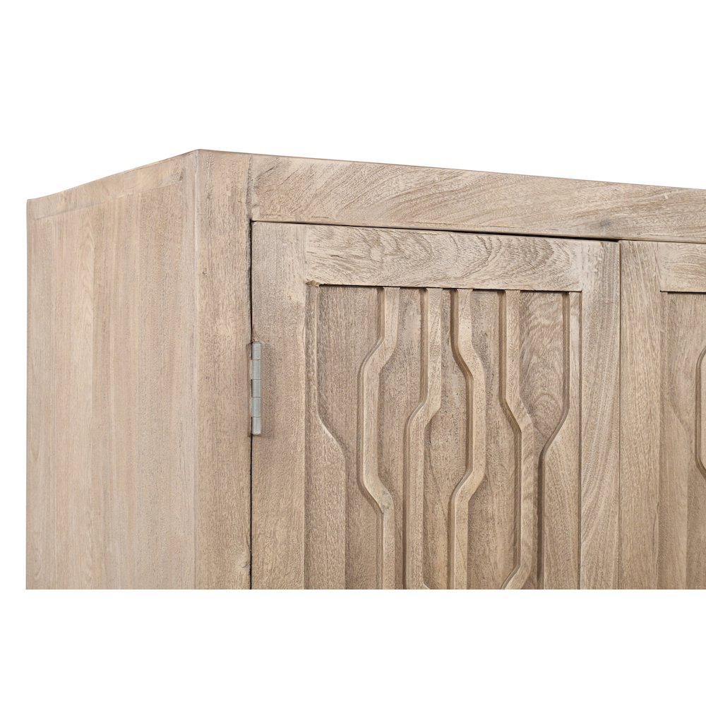 Orchard Tall Cabinet in Light Ash Ivory Reclaimed Wood. Picture 4