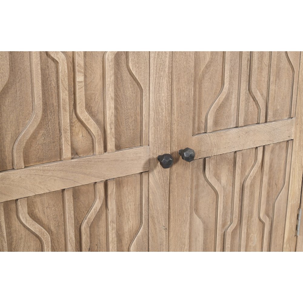Orchard Tall Cabinet in Light Ash Ivory Reclaimed Wood. Picture 5