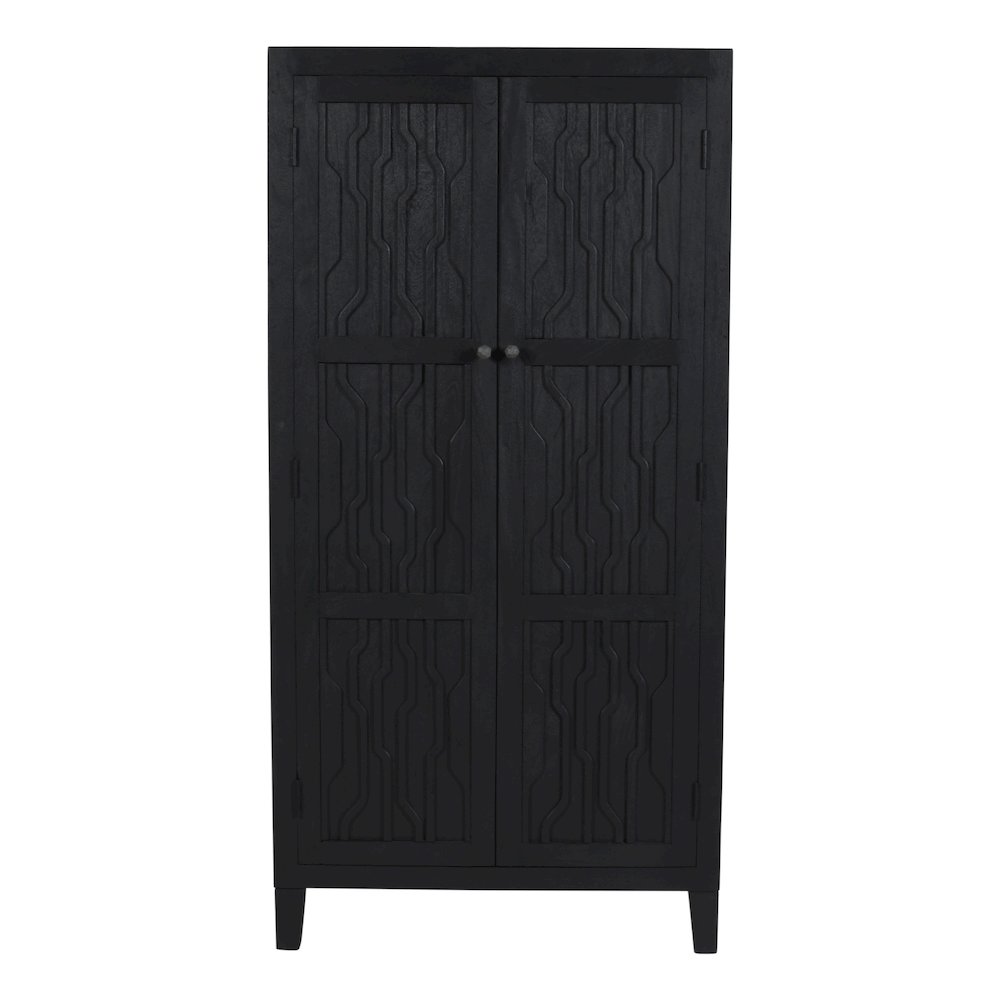 Orchard Tall Cabinet in Graphite Black Reclaimed Wood. Picture 1