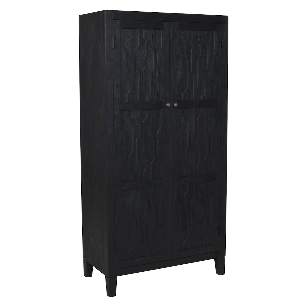 Orchard Tall Cabinet in Graphite Black Reclaimed Wood. Picture 2