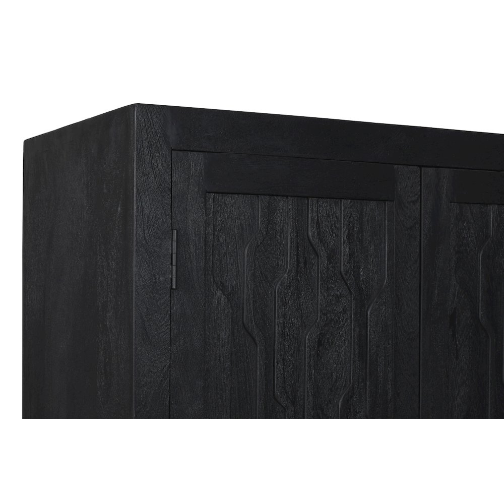 Orchard Tall Cabinet in Graphite Black Reclaimed Wood. Picture 4
