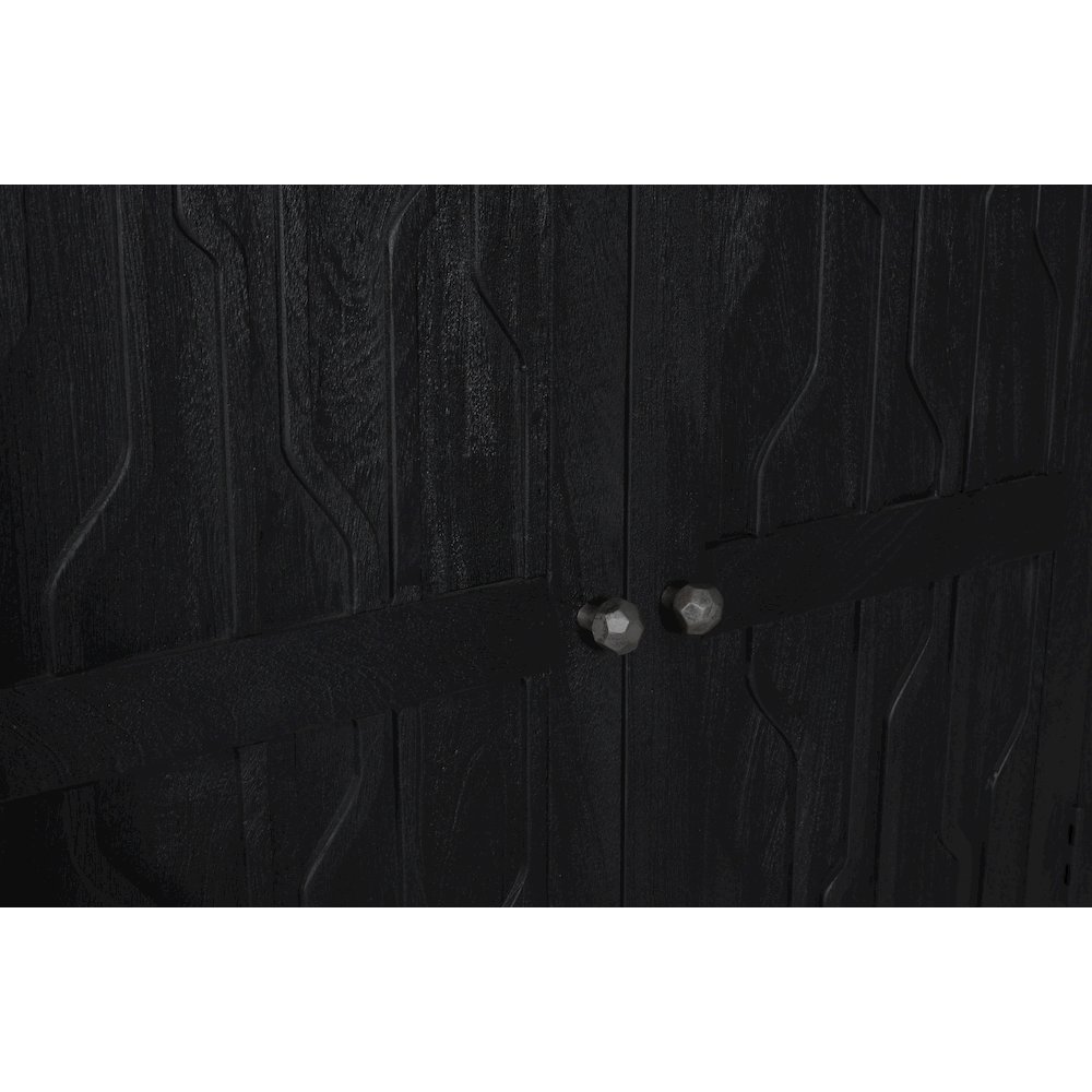 Orchard Tall Cabinet in Graphite Black Reclaimed Wood. Picture 5
