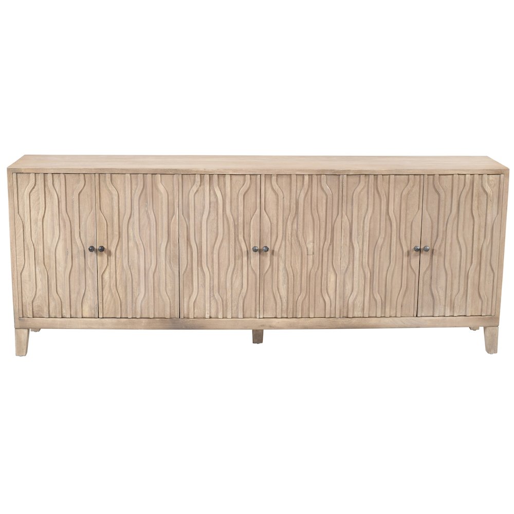 Orchard 6-Door Sideboard in Light Ash Ivory Reclaimed Wood. Picture 2