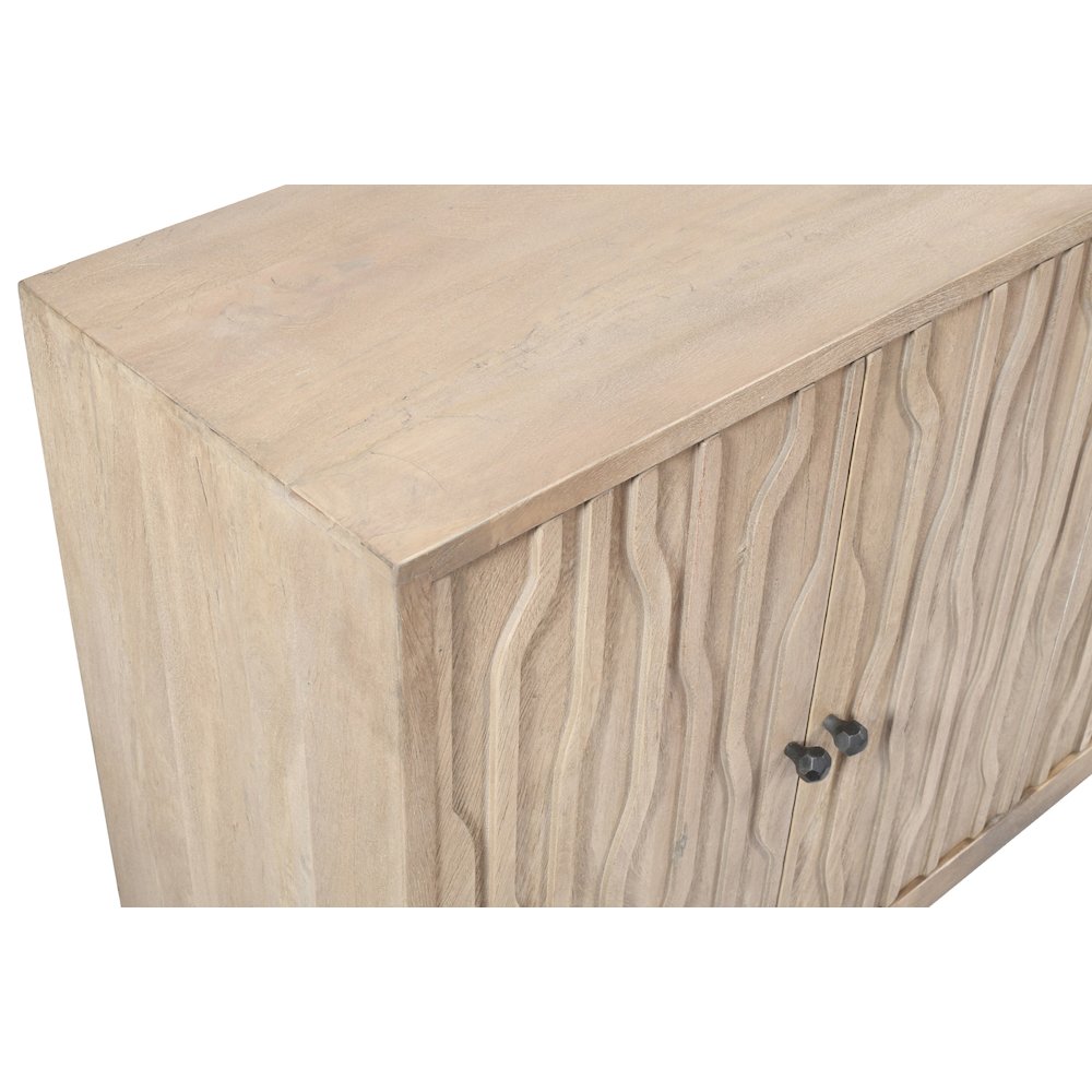 Orchard 6-Door Sideboard in Light Ash Ivory Reclaimed Wood. Picture 5