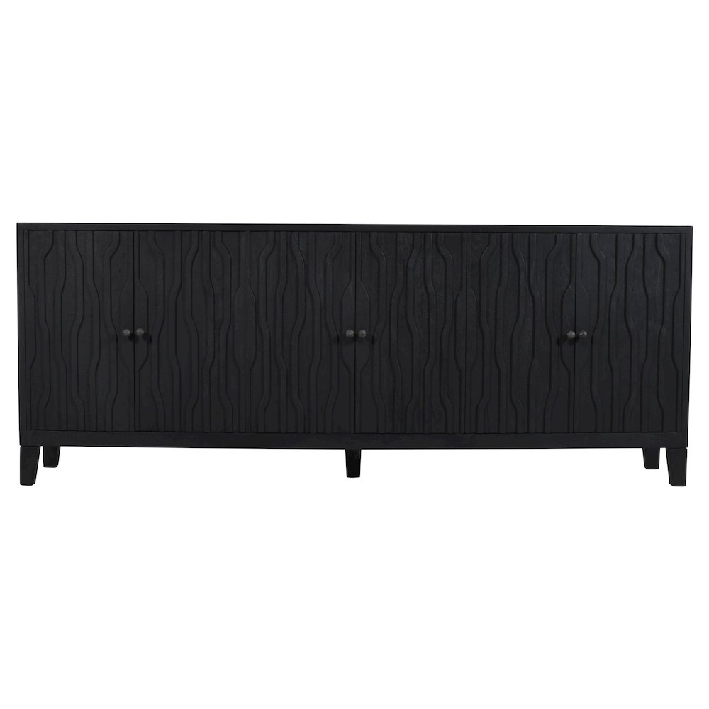 Orchard 6-Door Sideboard in Graphite Black Reclaimed Wood. Picture 1