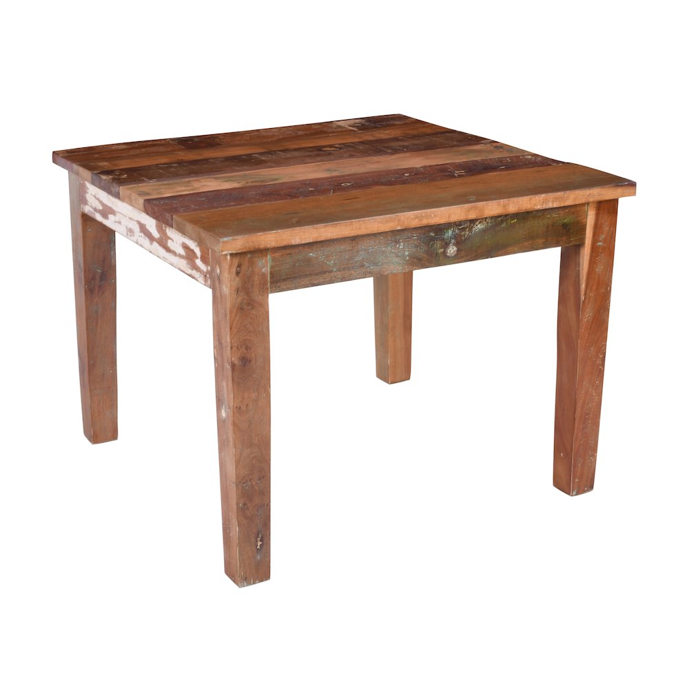 Trinidad 40'' Square Dining Table in Natural Finish on Reclaimed Wood. Picture 3