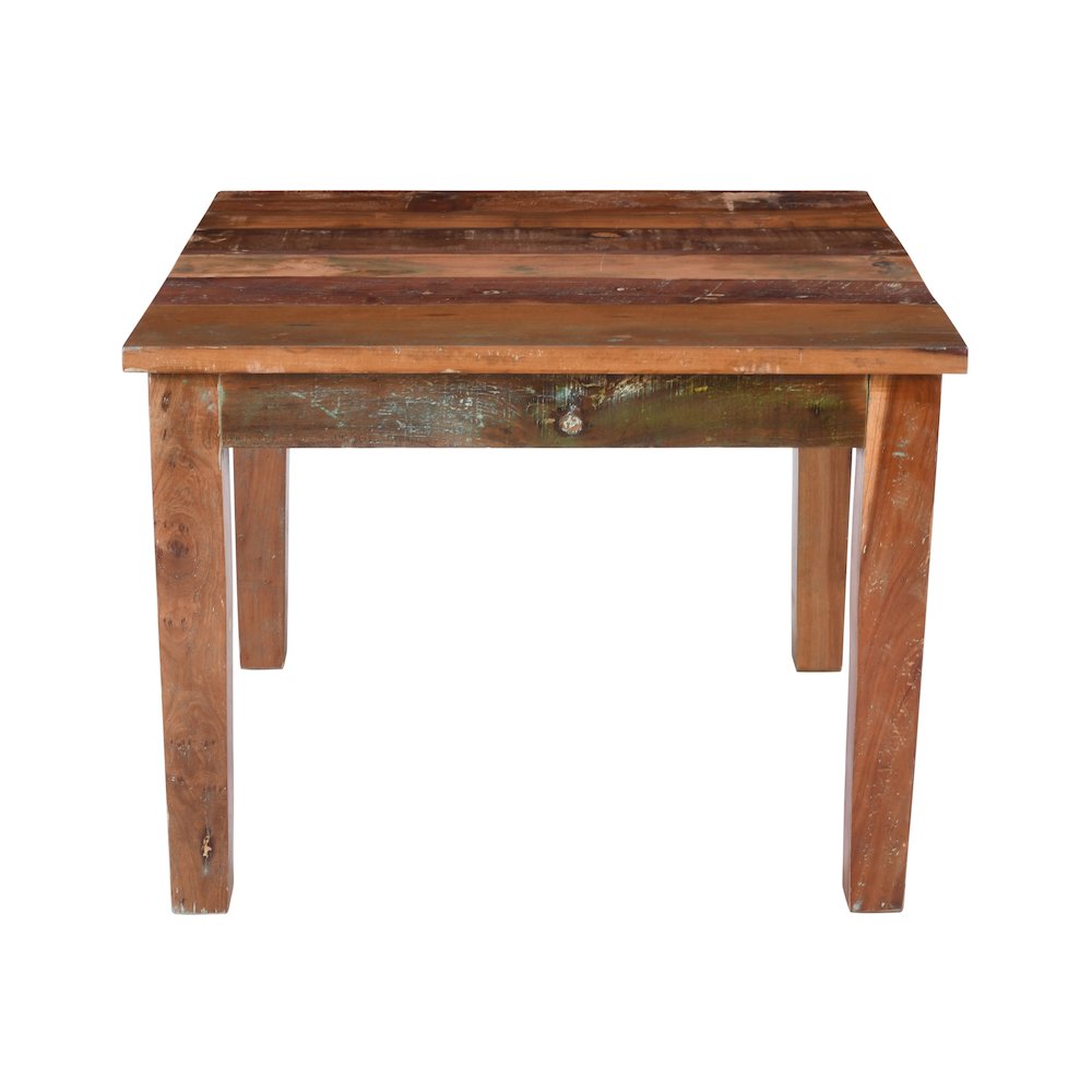 Trinidad 40'' Square Dining Table in Natural Finish on Reclaimed Wood. Picture 1