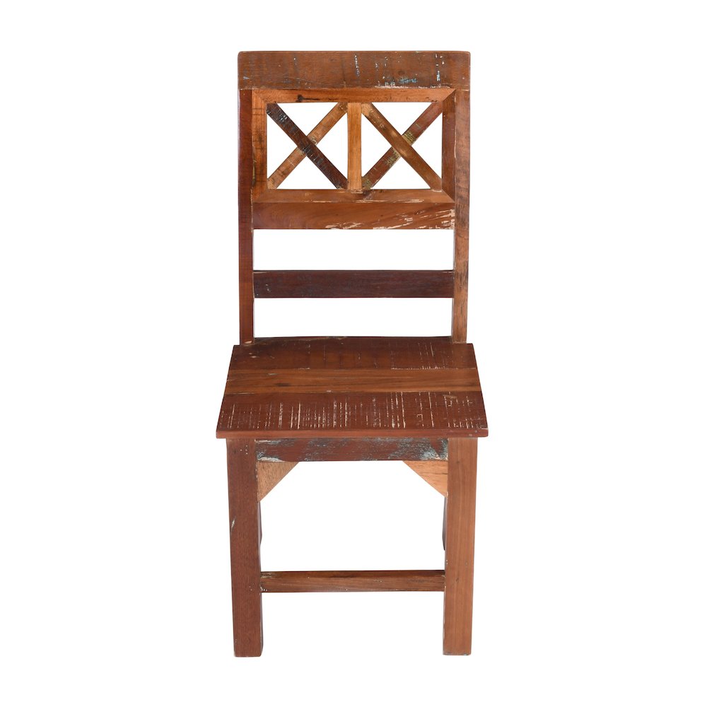 2-Piece Set: Trinidad Dining Chairs in Natural Finish on Reclaimed Wood. Picture 4