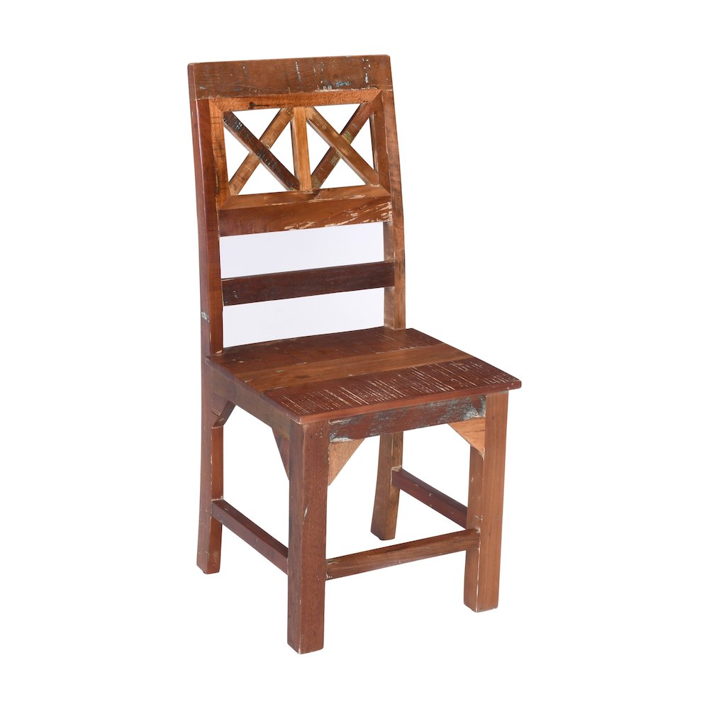2-Piece Set: Trinidad Dining Chairs in Natural Finish on Reclaimed Wood. Picture 7
