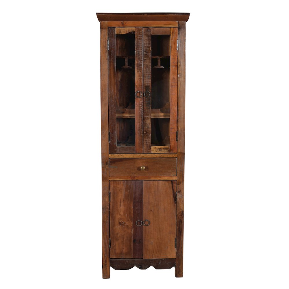Trinidad Wine Cabinet in Natural Finish on Reclaimed Wood. Picture 2