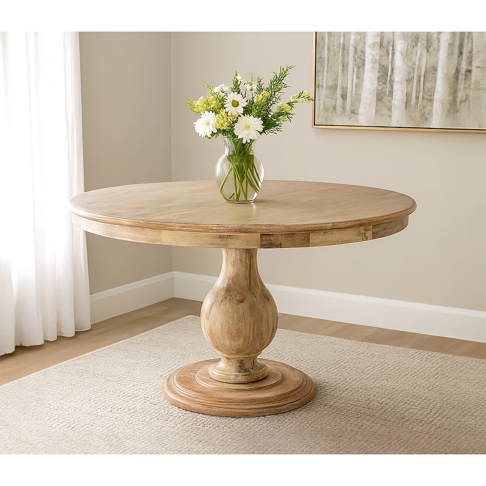 Coastal Jenna 48" Pedestal Dining Table. Picture 2
