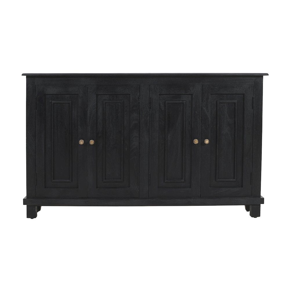 Jenna 4-Door Sideboard in Charcoal Grey. Picture 1