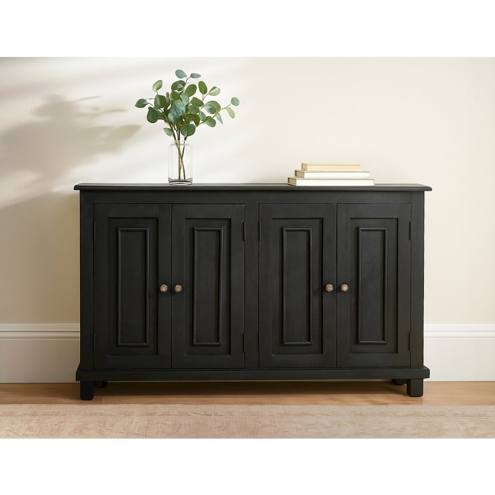 Jenna 4-Door Sideboard in Charcoal Grey. Picture 3