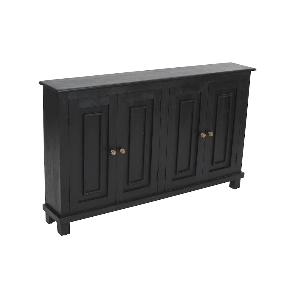 Jenna 4-Door Sideboard in Charcoal Grey. Picture 4