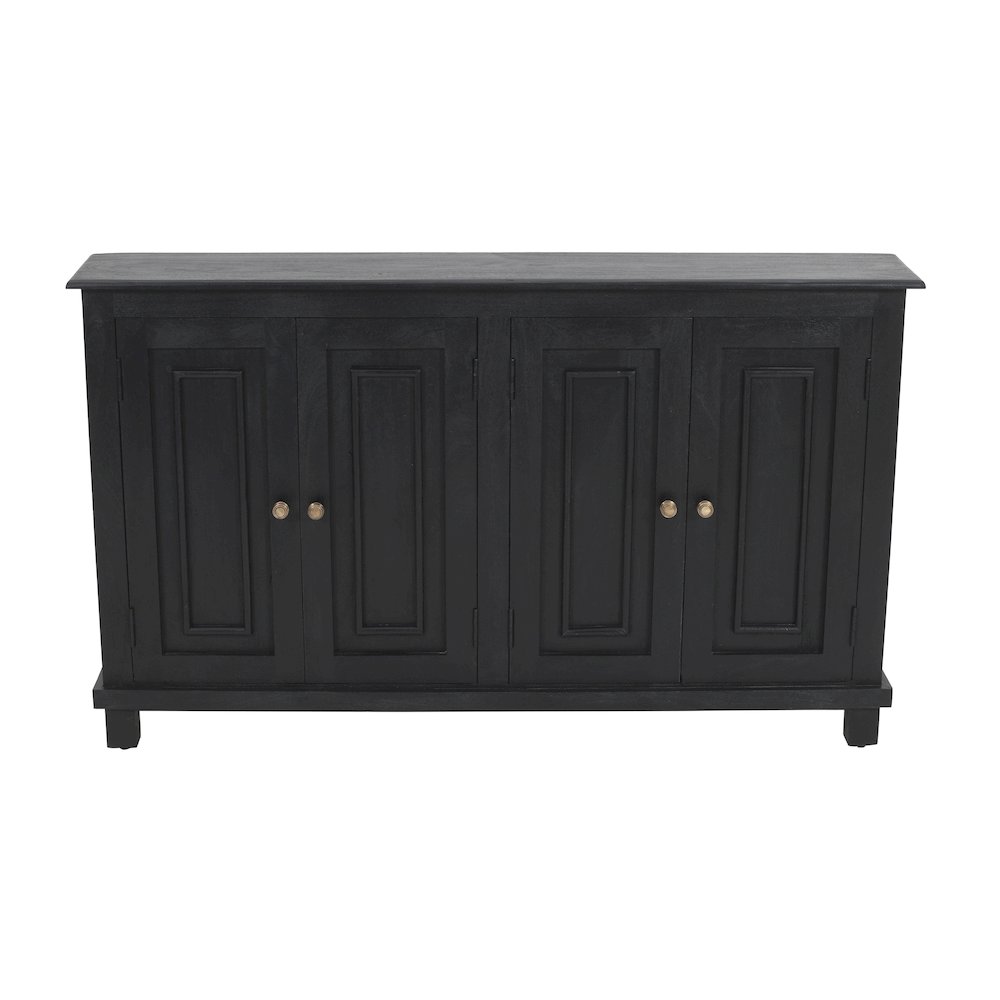 Jenna 4-Door Sideboard in Charcoal Grey. Picture 5