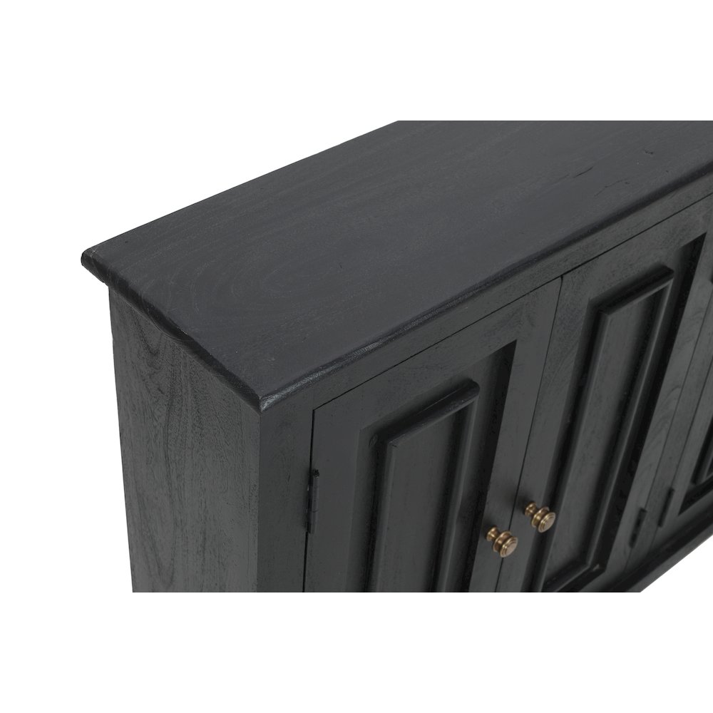 Jenna 4-Door Sideboard in Charcoal Grey. Picture 7