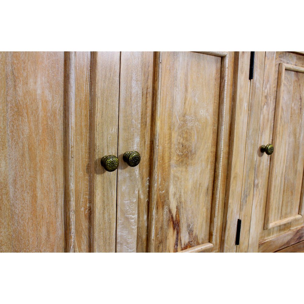 Bayside 54" 3-Door Sideboard in Natural Finish. Picture 5