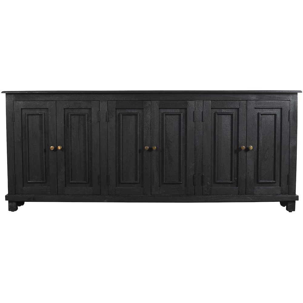 Jenna 6-Door Sideboard in Charcoal Gray. Picture 1