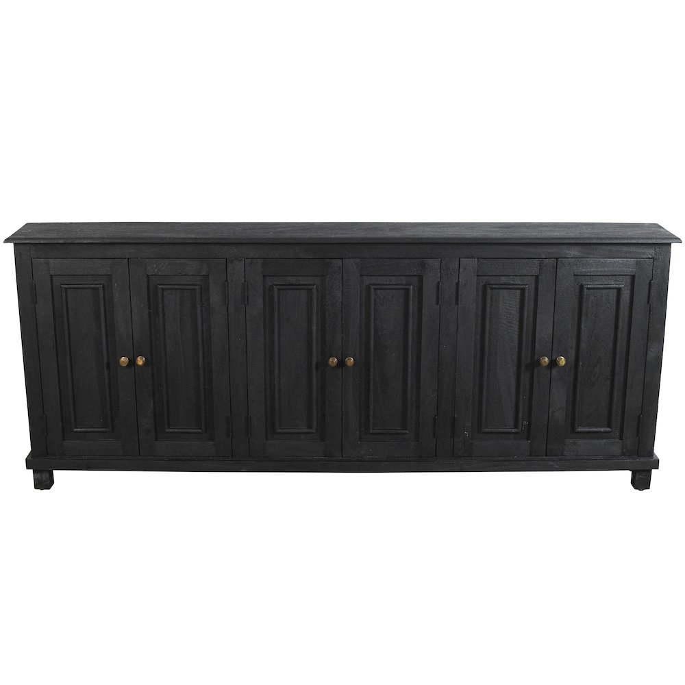 Jenna 6-Door Sideboard in Charcoal Gray. Picture 2