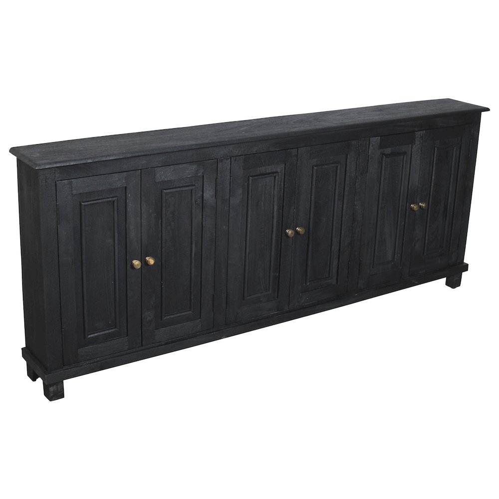 Jenna 6-Door Sideboard in Charcoal Gray. Picture 3