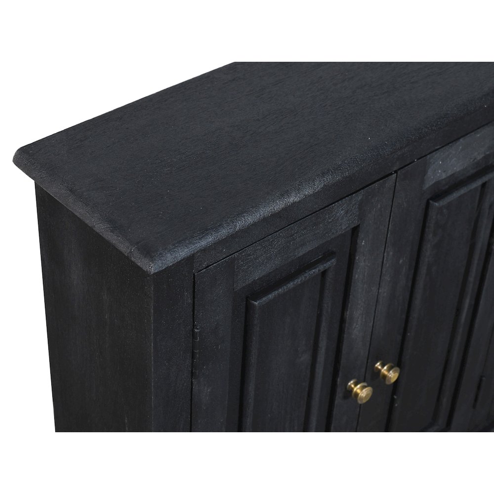 Jenna 6-Door Sideboard in Charcoal Gray. Picture 5
