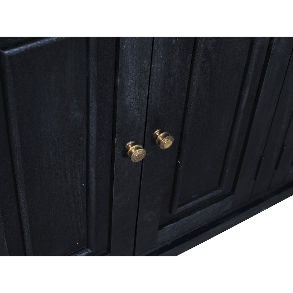 Jenna 6-Door Sideboard in Charcoal Gray. Picture 6