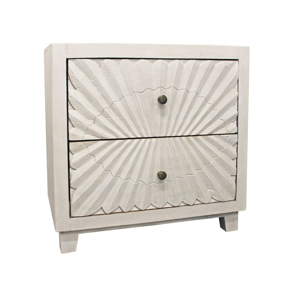 Brasser 2-Drawer Nightstand in Ivory. Picture 1