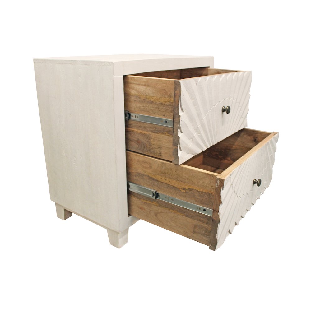 Brasser 2-Drawer Nightstand in Ivory. Picture 2