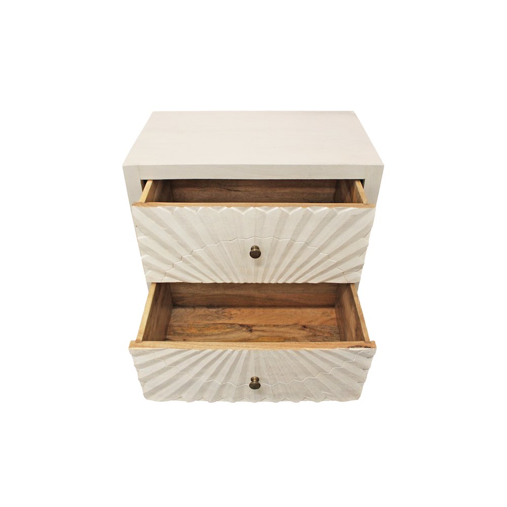 Brasser 2-Drawer Nightstand in Ivory. Picture 4
