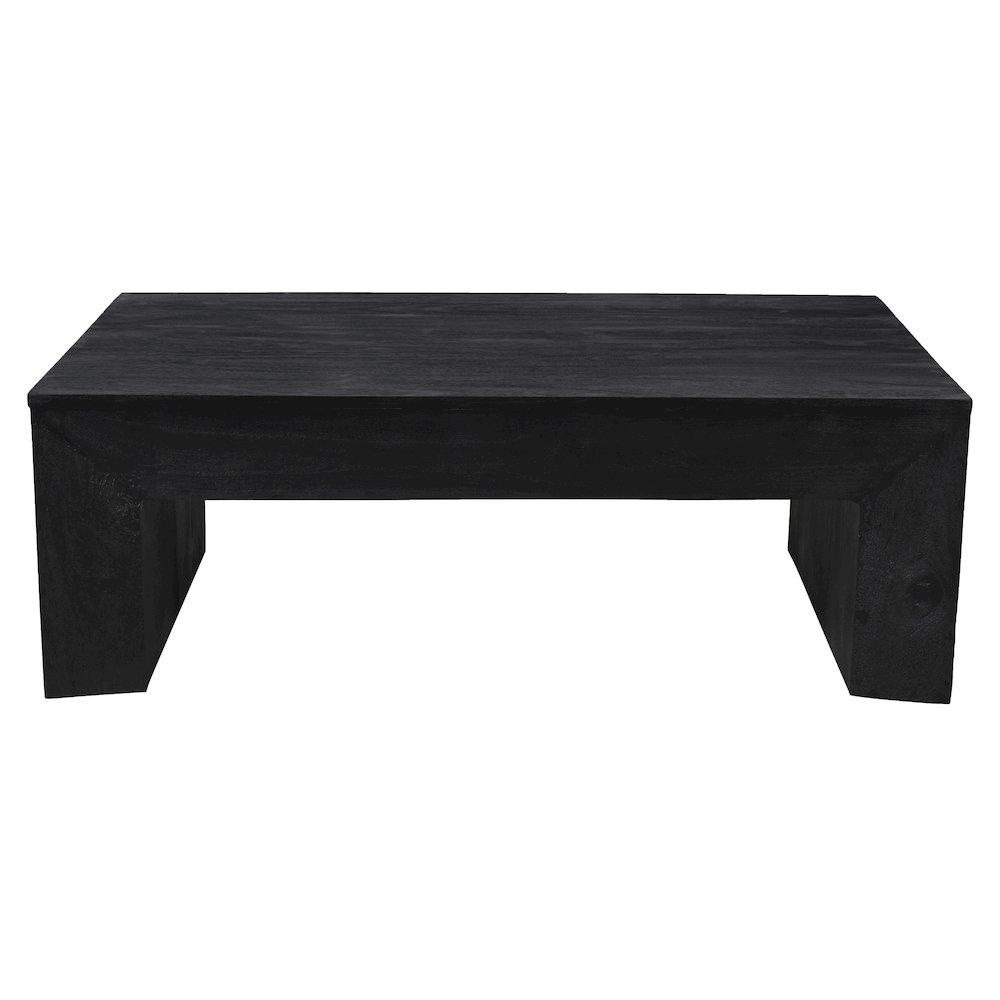 Goliath Cocktail Table in Charcoal Gray on Solid Mango Wood. Picture 1