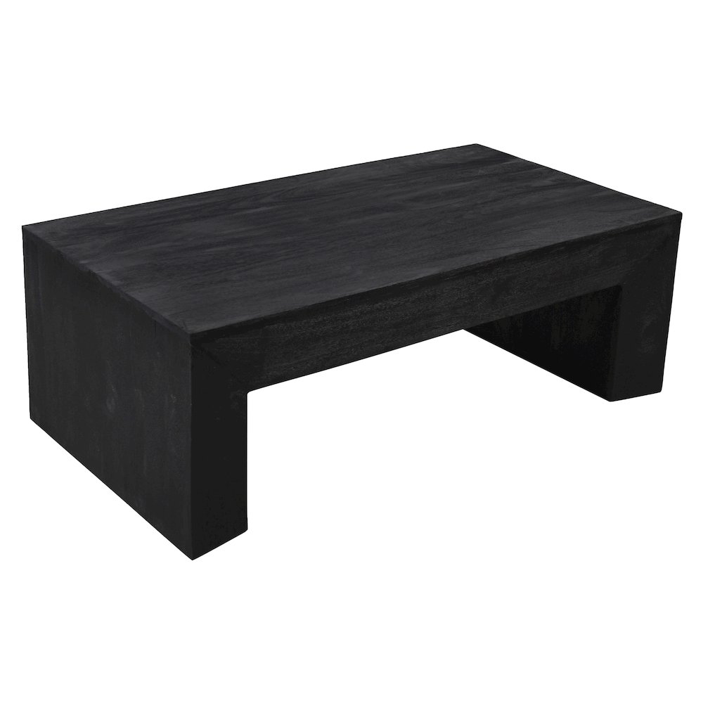 Goliath Cocktail Table in Charcoal Gray on Solid Mango Wood. Picture 2