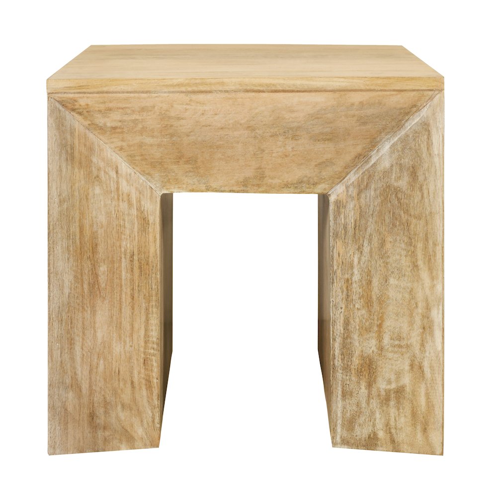 Goliath End Table in Natural on Solid Mango Wood. Picture 1